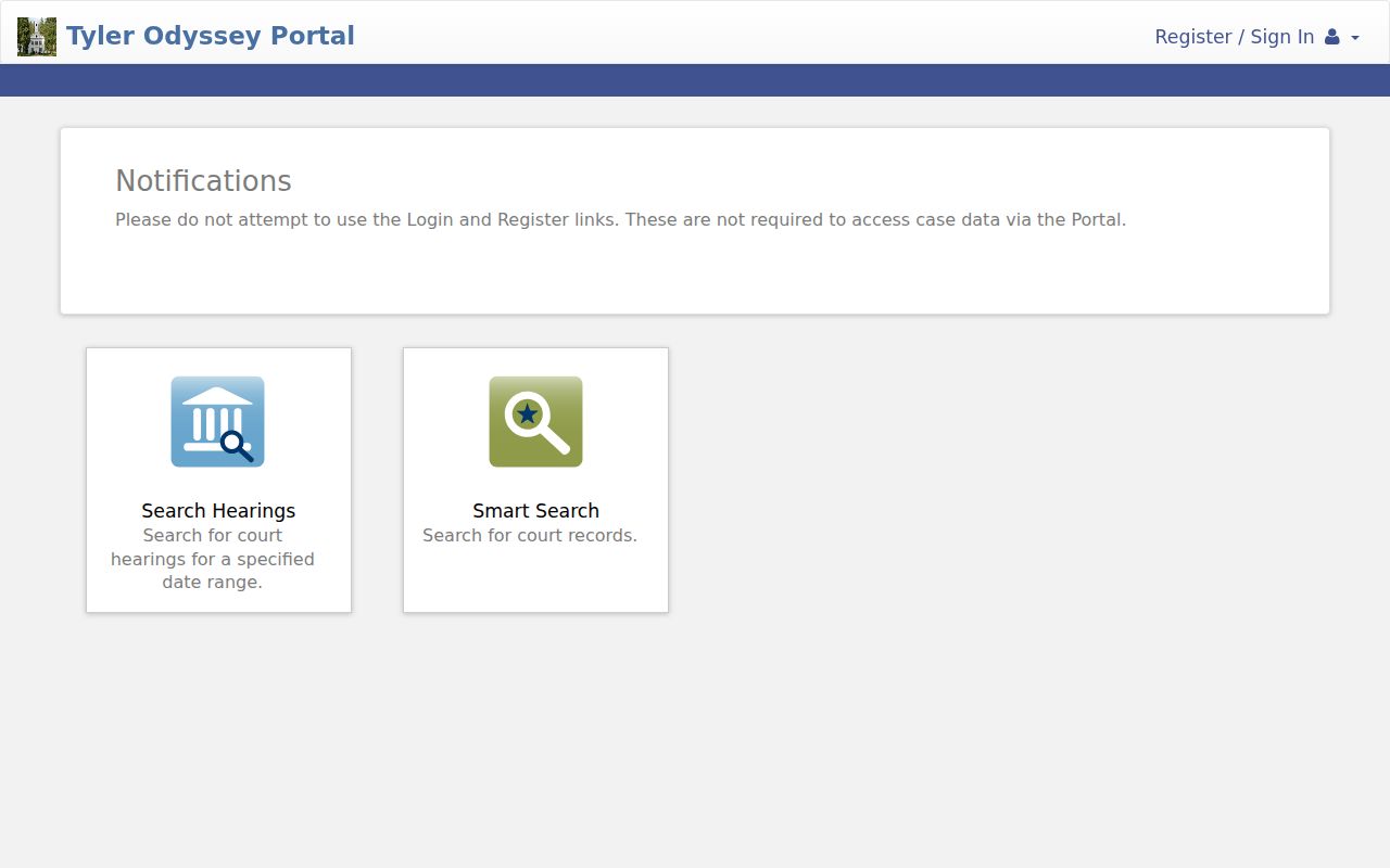 Mariposa County court case lookup Tyler portal
